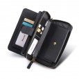iPhone 12 Pro Max (6.7 inches) 2020 Release Case, Zipper Multi-function 2 in 1 PU Leather Zipper Detachable Card Slots Metal Magnetic Wallet Handle Strap Cover