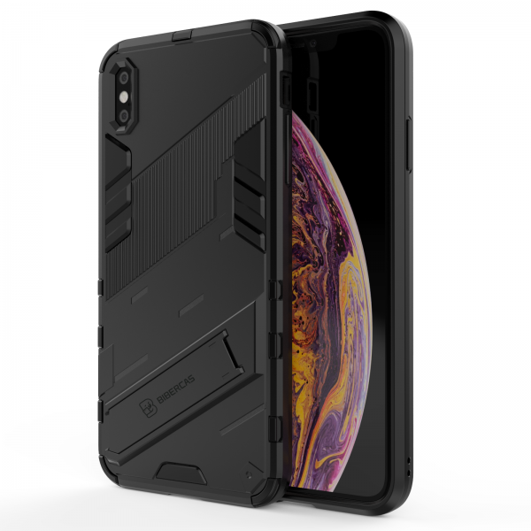 iPhone Xs Max 6.5 inches Case ,Hybrid Armor Kickstand Holder Shockproof Cool Protective Cover
