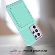 Samsung Galaxy S21 Ultra 6.8 inches Case, Card Slot Mirro Makeup 2 in 1 Hybrid PC Shockproof Cover