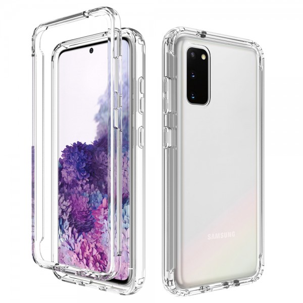 Samsung Galaxy S20FE 6.5 inch 4G &5G Case,Gradient Color Clear With Built-in Screen Protector Full Body Protection Shockproof Cover