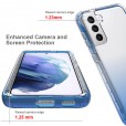 Samsung Galaxy S21 Plus 6.7 inches Case,Gradient Color Clear With Built-in Screen Protector Full Body Protection Shockproof Cover