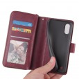 For Samsung Galaxy A10S Leather Flip Stand Zipper Wallet Cover