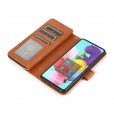 For Samsung A11 Zipper Purse Card Slot Wallet Flip Stand Case Cover