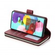 For Samsung A42 Zipper Purse Card Slot Wallet Flip Stand Case Cover