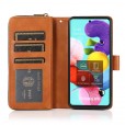 For Samsung Galaxy A71 Leather Flip Stand Zipper Wallet Cover