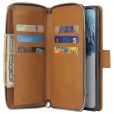 For Samsung NOTE 20 Zipper Purse Card Slot Wallet Flip Stand Case Cover