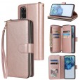 For Samsung NOTE 20 ULTRA Zipper Purse Card Slot Wallet Flip Stand Case Cover