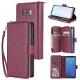 For Samsung Galaxy S10 Leather Magnetic Flip Wallet Zipper Case