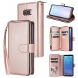 For Samsung Galaxy S10 plus Leather Magnetic Flip Wallet Zipper Case