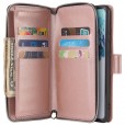 For Samsung S21plus Zipper Purse Card Slot Wallet Flip Stand Case Cover