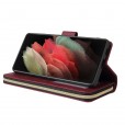 For Samsung S21ultra, 9 Card Slots Wallet Magnetic Leather Case 