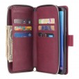For Samsung Galaxy S8 Leather Magnetic Flip Wallet Zipper Case 
