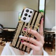 Samsung Galaxy A32 4G Case,Diamond Bling Luxury Flower Roing Stand Shockproof Cover