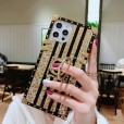 iPhone 12 (6.1 inches) &12 Pro (6.1 inches) 2020 Release Case,Diamond Bling Luxury Flower Roing Stand Shockproof Cover