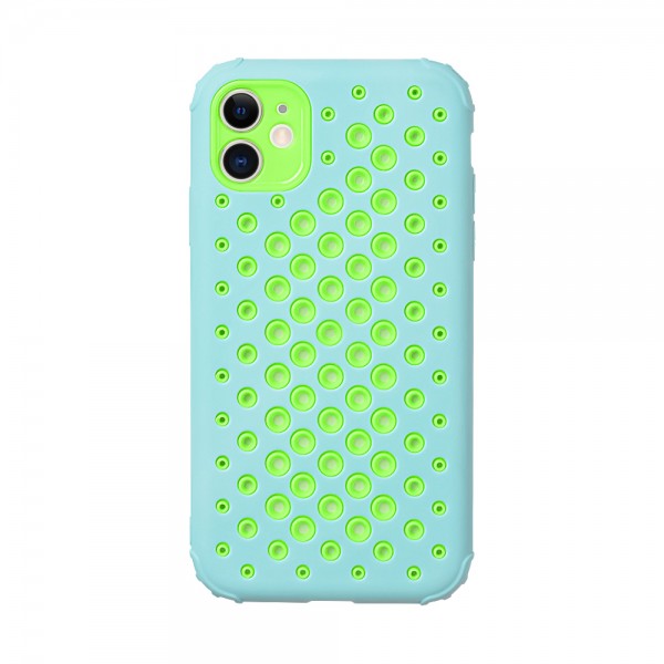 iPhone 11 6.1 inches 2019 Case ,Candy Colors Heat Dissipation Breathable Silicone Non-Slip Back Cover