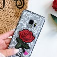 iPhone 11 6.1 inches 2019 Case, Fashion Lace Flower Neck Strap Hybrid PC Shockproof Ultra Slim Cover