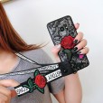 Samsung Galaxy S21 6.2 inches Case, Fashion Lace Flower Neck Strap Hybrid PC Shockproof Ultra Slim Cover