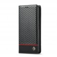 Carbon Fiber Shockproof Leather Wallet Flip Case Cover