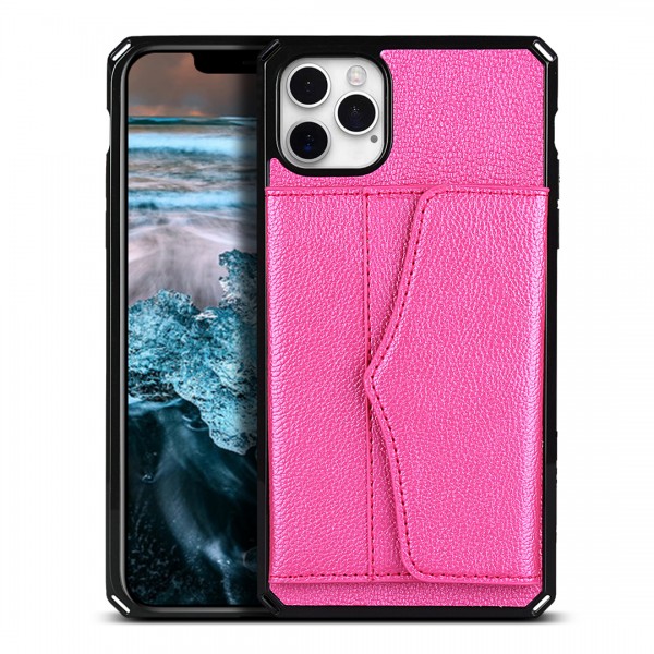 For iPhone 11 Luxury Leather Card Slot Mirror Case Cover