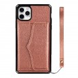 For iPhone 11 Luxury Leather Card Slot Mirror Case Cover