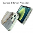 Shockproof Marble Print Soft Rubber Case Cover For iPhone 13