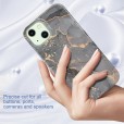 Shockproof Marble Print Soft Rubber Case Cover For iPhone 13