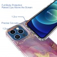 Shockproof Marble Print Soft Rubber Glitter Side Phone Case Cover For iPhone 13 Pro