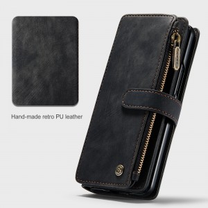 Magnetic Leather Wallet Zipper Case Stand Cover, For Samsung Galaxy S21 FE
