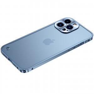 Fashionable Design Matte Back Cover with Metal Frame Smartphone Case, For iphone 13 Pro