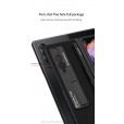 For Samsung Galaxy Z Fold3 Solid Color Leather Metal Bracket Pen Slot Phone Case