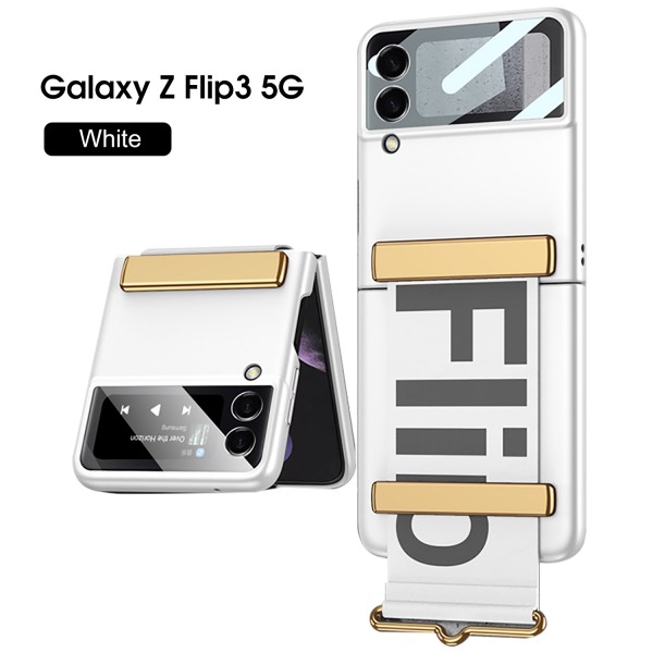 For Samsung Galaxy Z Flip 3 5G Slim Wristband Bracelet Leather Phone Case Cover