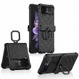 For Samsung Galaxy Z Flip3 5G Shockproof Magnetic Hinge Ring Stand PC Case Cover