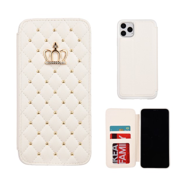 For iPhone 12 Mini Crown Leather Flip Card Wallet Stand Case Cover