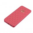 For Samsung S21 Ultra Crown Leather Phone Case Bling Card Wallet Cover