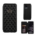 For Samsung Galaxy S9 Bling Diamond Crown Leather Flip Wallet Case Cover, Black
