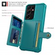 Samsung Galaxy S21 6.2 inches Case,Hard Silicone Shockproof Magnetic Flip Leather Card Holder Protective Cover
