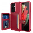 Samsung Galaxy S21 Plus 6.7 inches Case,Hard Silicone Shockproof Magnetic Flip Leather Card Holder Protective Cover