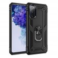 Samsung Galaxy A01 Case, Car Magnetic Shockproof Rubber Armor Hybrid Rugged Hard PC Back Ring Kickstand Cover,without Screen Protector