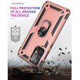 Samsung Galaxy A52 5G&A52 4G Case, Car Magnetic Shockproof Rubber Armor Hybrid Rugged Hard PC Back Ring Kickstand Cover,without Screen Protector