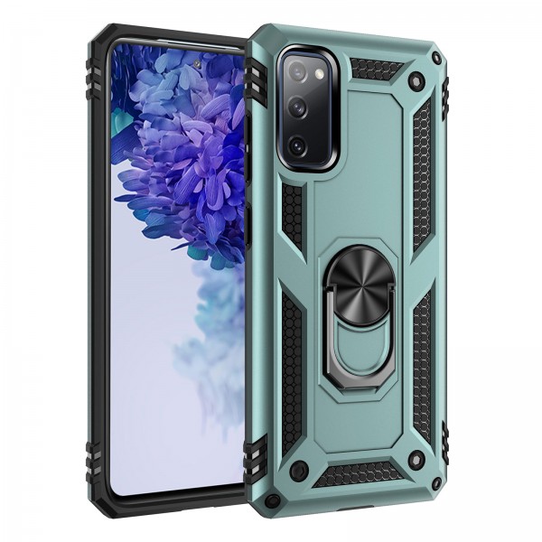 Samsung Galaxy A71 5G 6.7 inches Case, Car Magnetic Shockproof Rubber Armor Hybrid Rugged Hard PC Back Ring Kickstand Cover,without Screen Protector