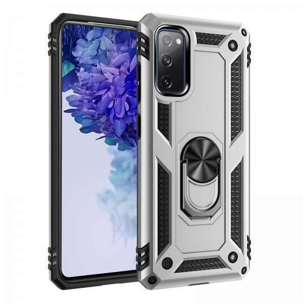 Samsung Galaxy A71 5G 6.7 inches Case, Car Magnetic Shockproof Rubber Armor Hybrid Rugged Hard PC Back Ring Kickstand Cover,without Screen Protector