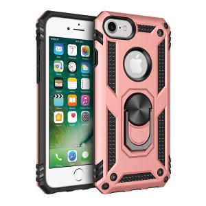 iPhone 6 & iPhone 6S (4.7 inches ) Case, Car Magnetic Shockproof Rubber Armor Hybrid Rugged Hard PC Back Ring Kickstand Cover,without Screen Protector, For IPhone 6/IPhone 6S