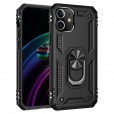 iPhone 11 6.1 inches 2019 Case, Car Magnetic Shockproof Rubber Armor Hybrid Rugged Hard PC Back Ring Kickstand Cover,without Screen Protector