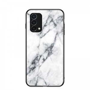 Marble Pattern Tempered Glass Slim Back Smartphone Case , For Samsung A01