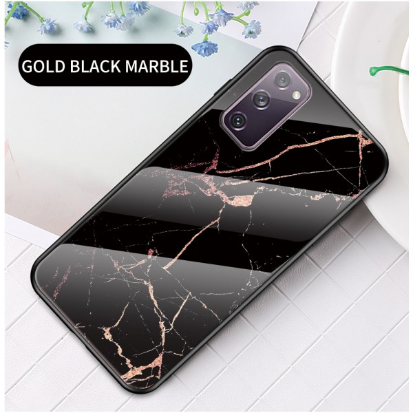 Galaxy S20 FE 5G & 4G (6.5 inches)Case Case, Marble Only Back Tempered Glass Anti-scratch Shockproof Wireless Charging Support