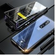 OnePlus 7 Pro Case,Magnetic Adsorption Metal Frame Double Sides Tempered Glass With Screen Protector 360 Full Protection Shockproof