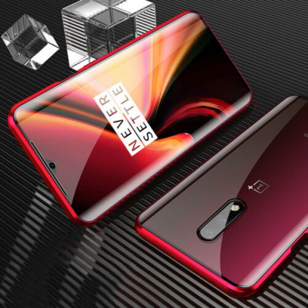OnePlus 8 Pro Case,Magnetic Adsorption Metal Frame Double Sides Tempered Glass With Screen Protector 360 Full Protection Shockproof