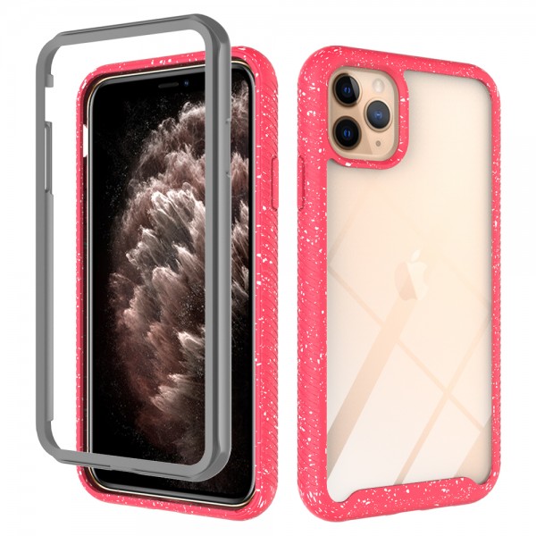 iPhone Xs Max 6.5 inches Case,Shockproof Rubber Hybrid Clear Back PC Hard 2 in 1 Design Wireless Charging  without Screen Protector Cover