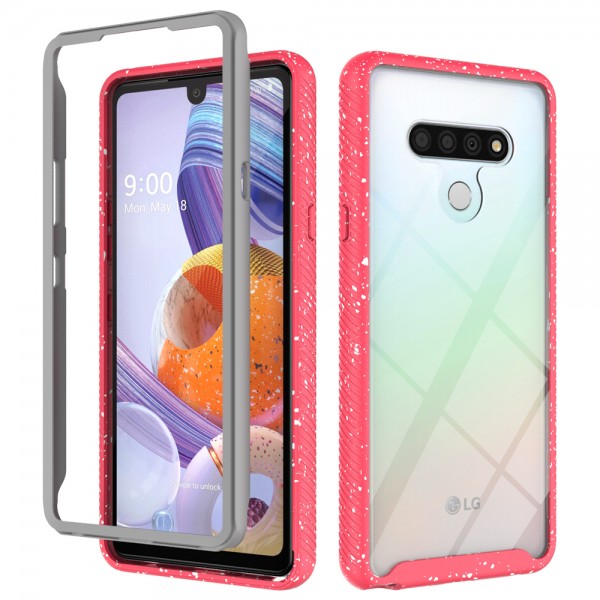 LG Stylo 6 (6.8 inches) 2020 Released Case,Shockproof Rubber Hybrid Clear Back PC Hard 2 in 1 Design Wireless Charging  without Screen Protector