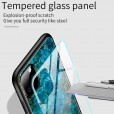 iPhone 7 Plus & iPhone 8 Plus 5.5 inches Case ,9H Tempered Glass Marble Pattern Back (No Front Glass) Anti-Scratch Absorption Soft TPU Bumper